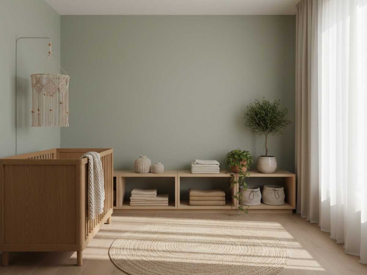 Eco-luxe nursery with sustainable materials