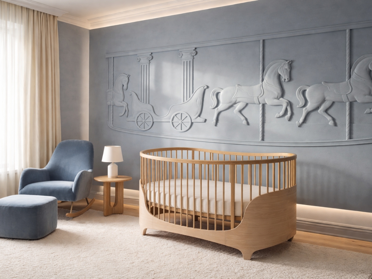 Luxury neutral nursery room