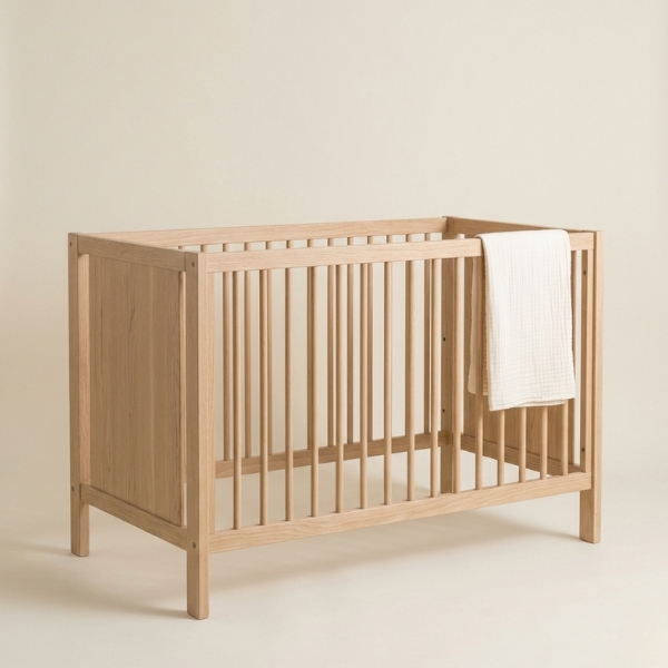 Scandi Oak Crib