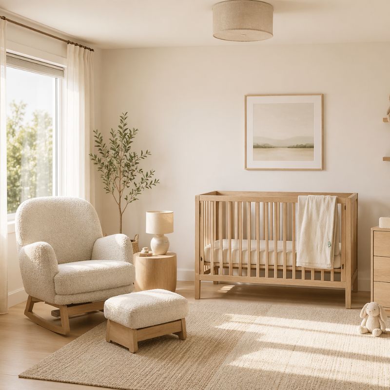 Modern minimalist nursery room