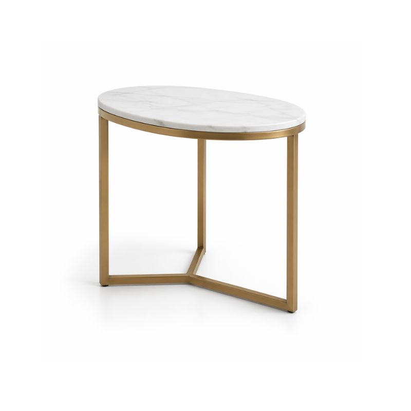 Brass side table with clean lines
