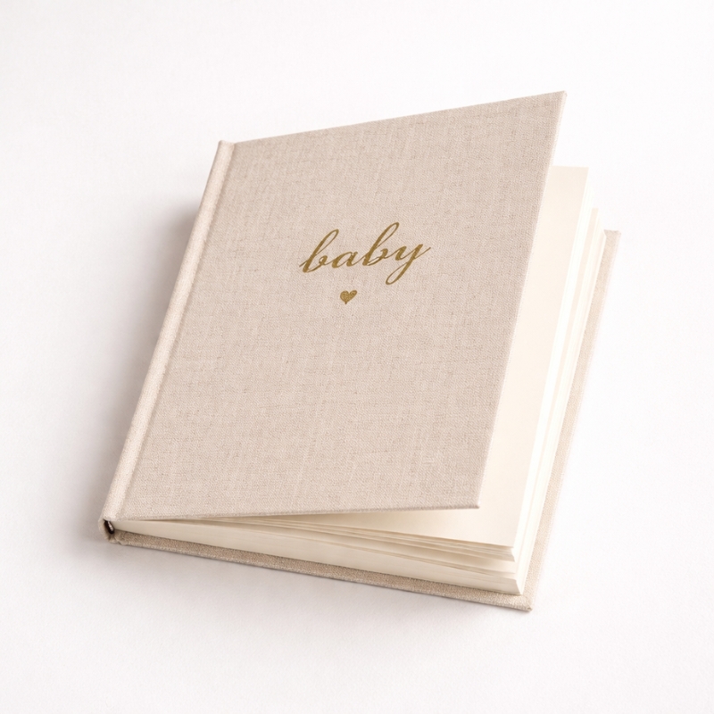 Linen Bound Baby Journal
