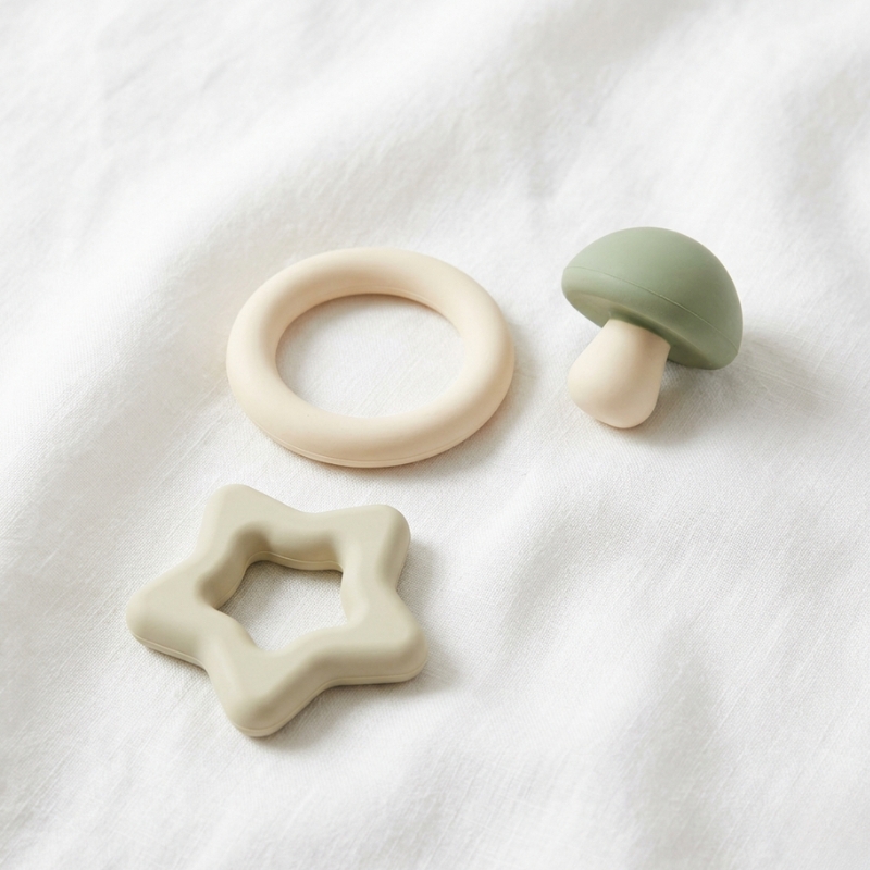 Natural Rubber Teether Set