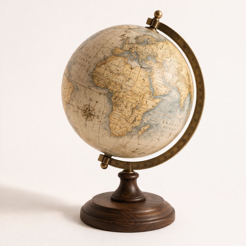 Vintage style globe